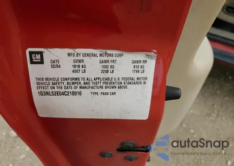 2004 Oldsmobile Alero Gl из США, поврежденный, VIN 1G3NL52E04C218916